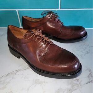Giorgio Brutini Shoes Mens 8.5 Oxford Chukka Dress Classic Leather Lace Up Brown
